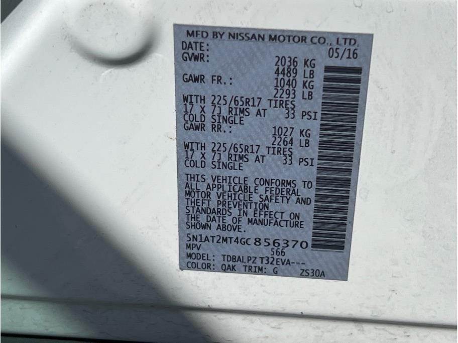 2016 Nissan Rogue S Sport Utility 4D